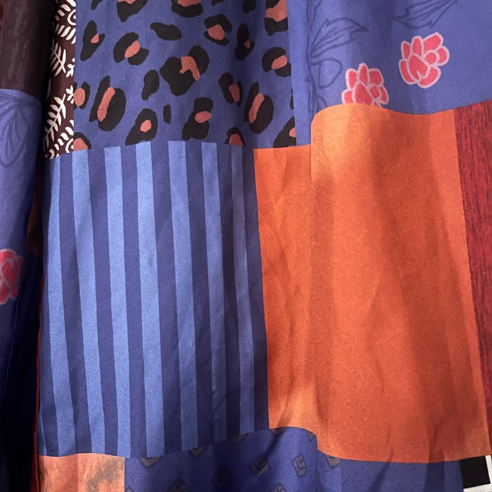 Romwe Patchwork Maxi Skirt - Multicolor - image 2